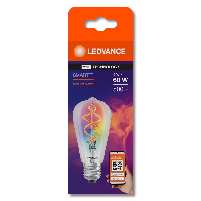 LED SMART WIFI 127V RGBW 6W FIL EDISON - LEDVANCE