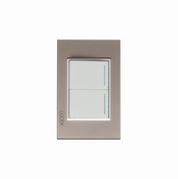Placa Cristal dorada Con 2 Interruptores de Escalera BP09CDM-LUCEK
