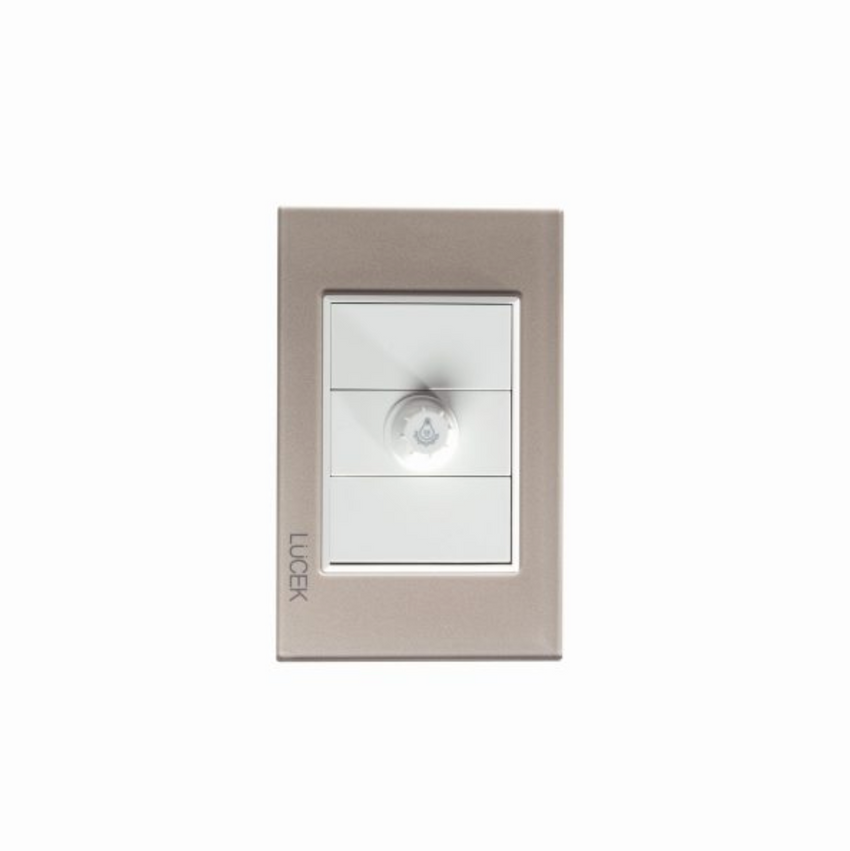 Placa Cristal dorada con Dimmer BP04CDM-LUCEK