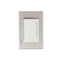 Placa Cristal dorado con 1 Interruptor de Escalera BP01/3CDM -LUCEK