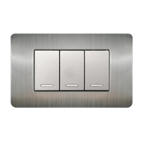 Placa Acero Inoxidable Con Tres Apagadores 8841930 -ARGOS