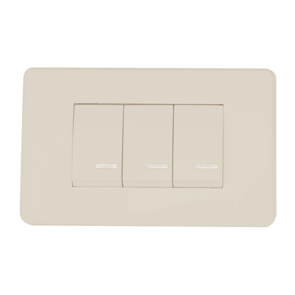 Placa Marfil Con Apagador Triple 8840916 - ARGOS