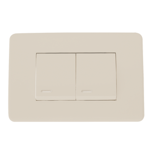 Placa Marfil Con Doble Apagador 8840901 -ARGOS