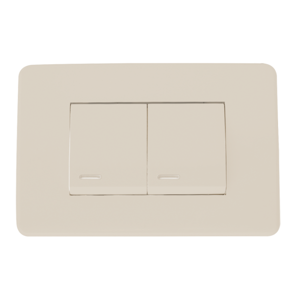 Placa Marfil Con Doble Apagador 8840901 -ARGOS
