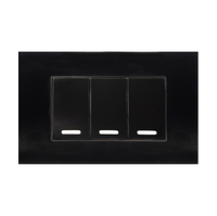 Placa Con Acrílico Negro Con 3 Apagadores 24mm 8843915 - ARGOS