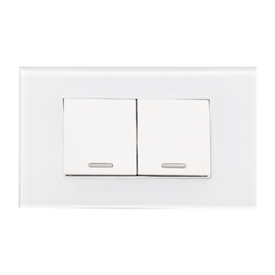 Placa Acrílico Blanco Apagador Doble 8842900 - ARGOS