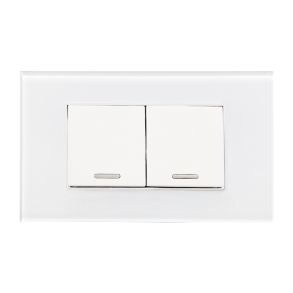Placa Acrílico Blanco Apagador Doble 8842900 - ARGOS