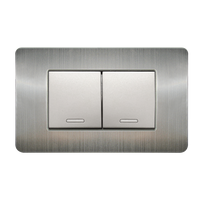Placa Acero Inoxidable y Doble Apagador 8841900 - ARGOS