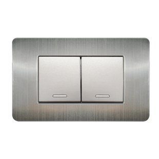 Placa Acero Inoxidable y Doble Apagador 8841900 - ARGOS