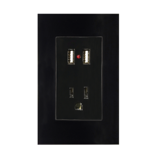 Placa Acrílico Negro Con Entrada USB 8843935 - ARGOS