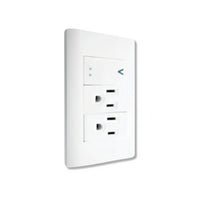 Placa sencilla con 1 interr. escalera y 2 contactos BA14 - LUCEK