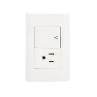 Placa con 1 interruptor sencillos y 1 contacto BA07-B - LUCEK
