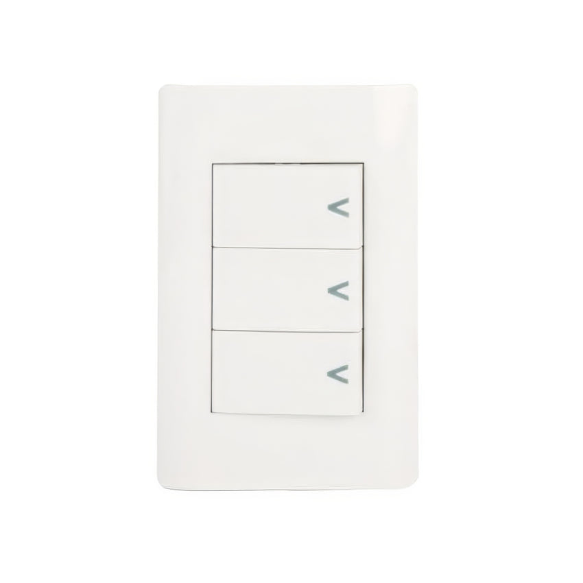 Placa sencilla con 3 interruptores sencillos BA03 - LUCEK