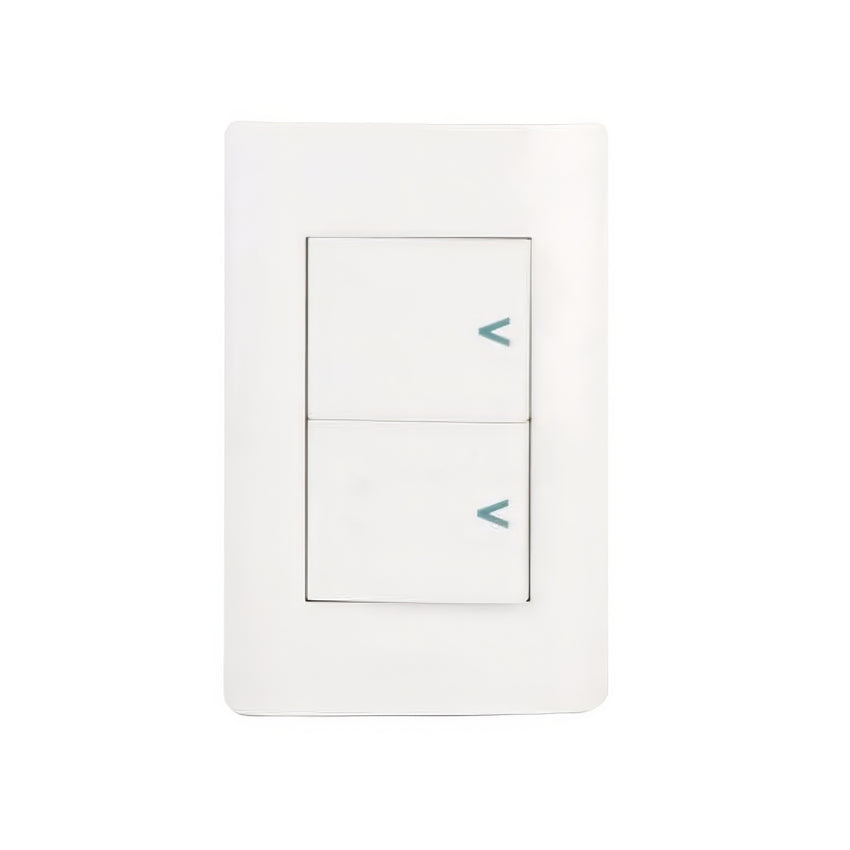 Placa sencilla con 2 interruptores sencillos BA02-B - LUCEK