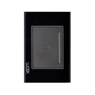 Placa Cristal Negra con Botón Timbre 3 módulos BP11CNN - LUCEK
