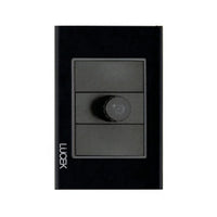 Placa cristal negra con dimmer BP04CNN- LUCEK