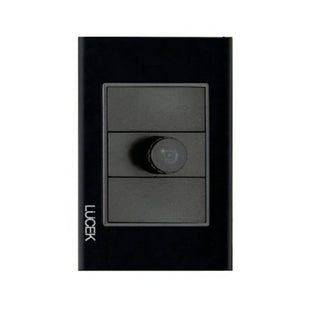 Placa cristal negra con dimmer BP04CNN- LUCEK