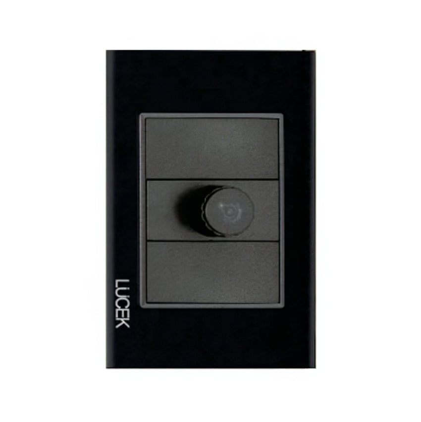 Placa cristal negra con dimmer BP04CNN- LUCEK