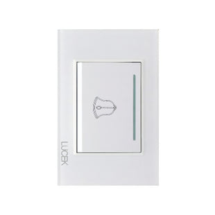Placa cristal blanca con botón timbre BP11CBB- LUCEK
