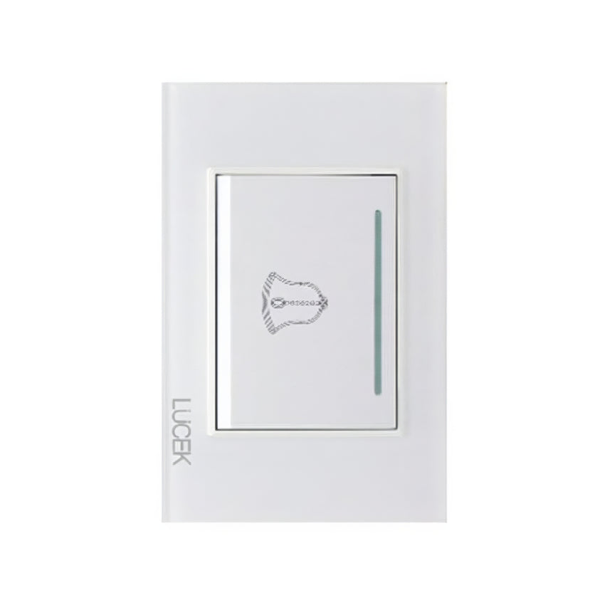 Placa cristal blanca con botón timbre BP11CBB- LUCEK
