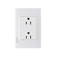 Placa cristal blanca con contacto duplex BP06CBB -LUCEK