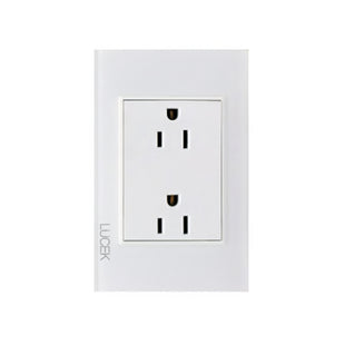 Placa cristal blanca con contacto duplex BP06CBB -LUCEK
