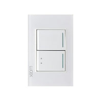 Placa cristal blanca con 1 interruptor sencillo 1 escalera BP02/3CBB -LUCEK