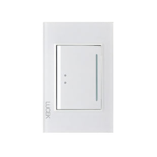 Placa cristal blanca con 1 interruptor escalera 3 módulo BP01/3CBB -Lucek