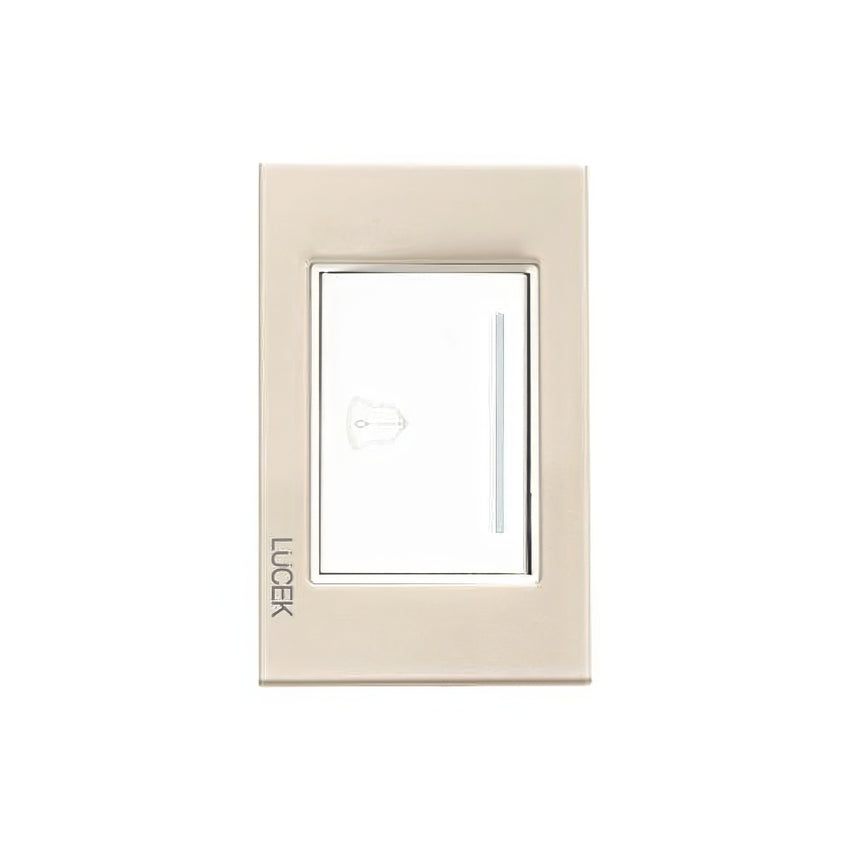 Placa Cristal Dorada Con Botón De Timbre BP11CDM-LUCEK